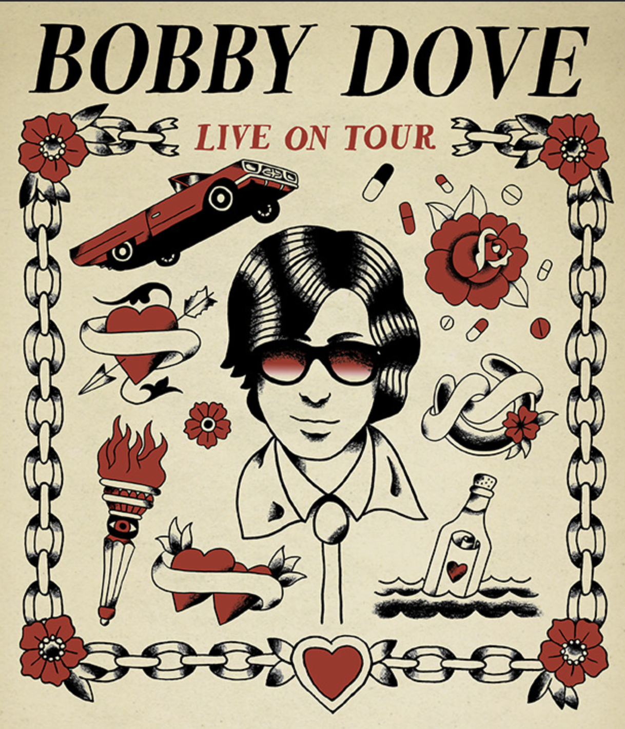 Affiche de la tournée de Bobby Dove